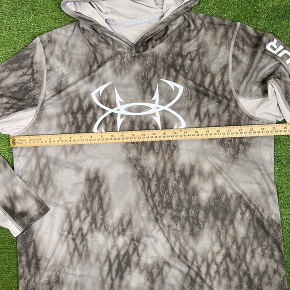 Under Armor Fishing Hoodie 2XL Lightweight Scale Pattern XXL UA ISO-Chill - Picture 5 of 9